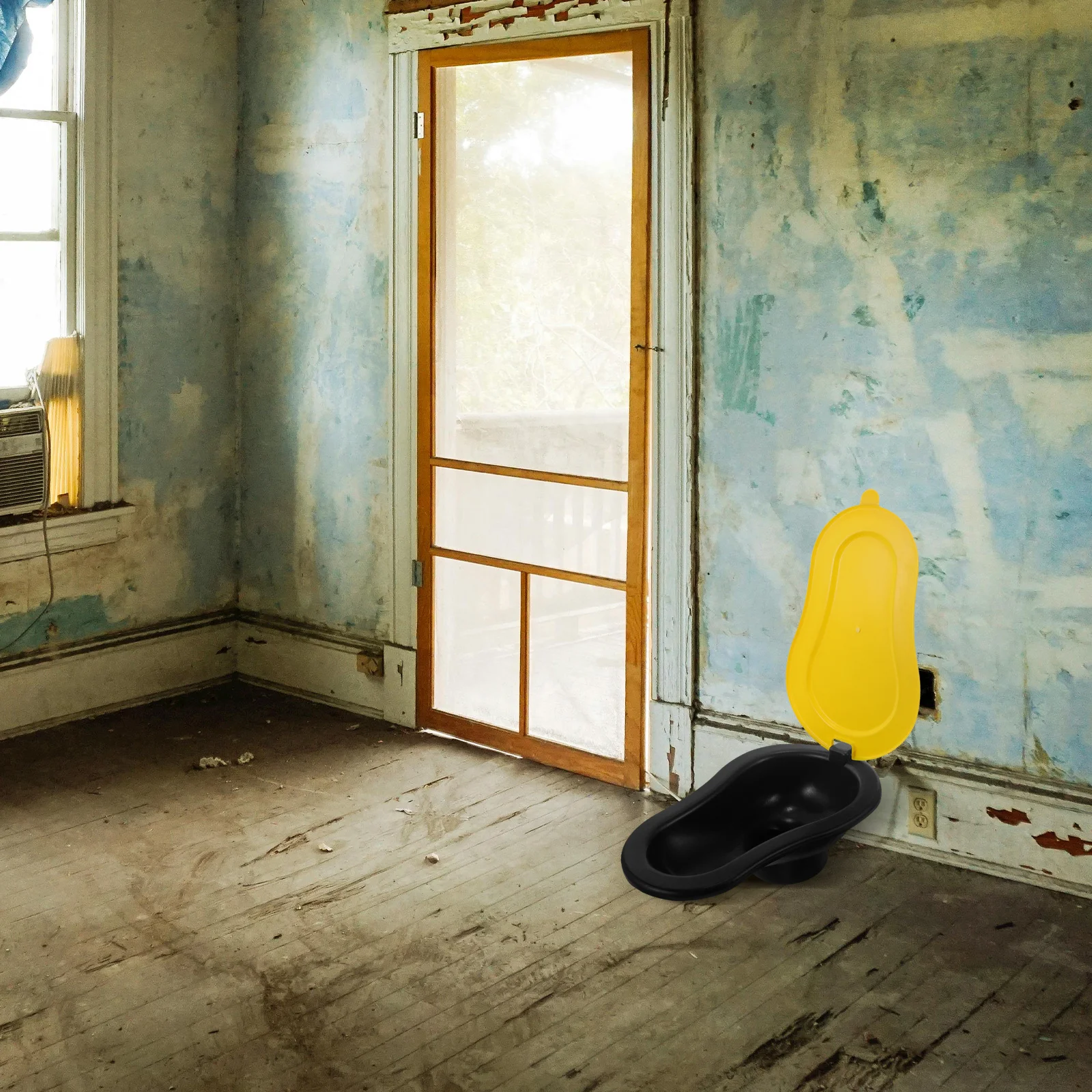 

Plastic Squatting Toilet Portable For Construction Site Camping Hiking Emergency Outdoor Temporary Use Travel Commode Bucket Lid