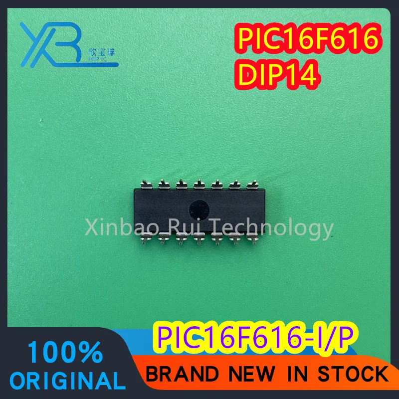 PIC16F616-I P PIC16F616-I PIC16F616 DIP14 Chip de microcontrolador, IC, 100% novo, importado, original, 5 pcs, 10 pcs