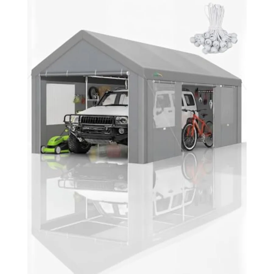 12x20 Feet Heavy Duty Carport with Galvanized Frame