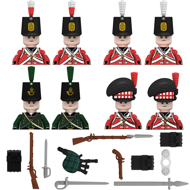 Bloques de construcción militares para niños, figuras de soldados, armas de juguete, armas de guerra, juguetes del ejército británico de las montañas