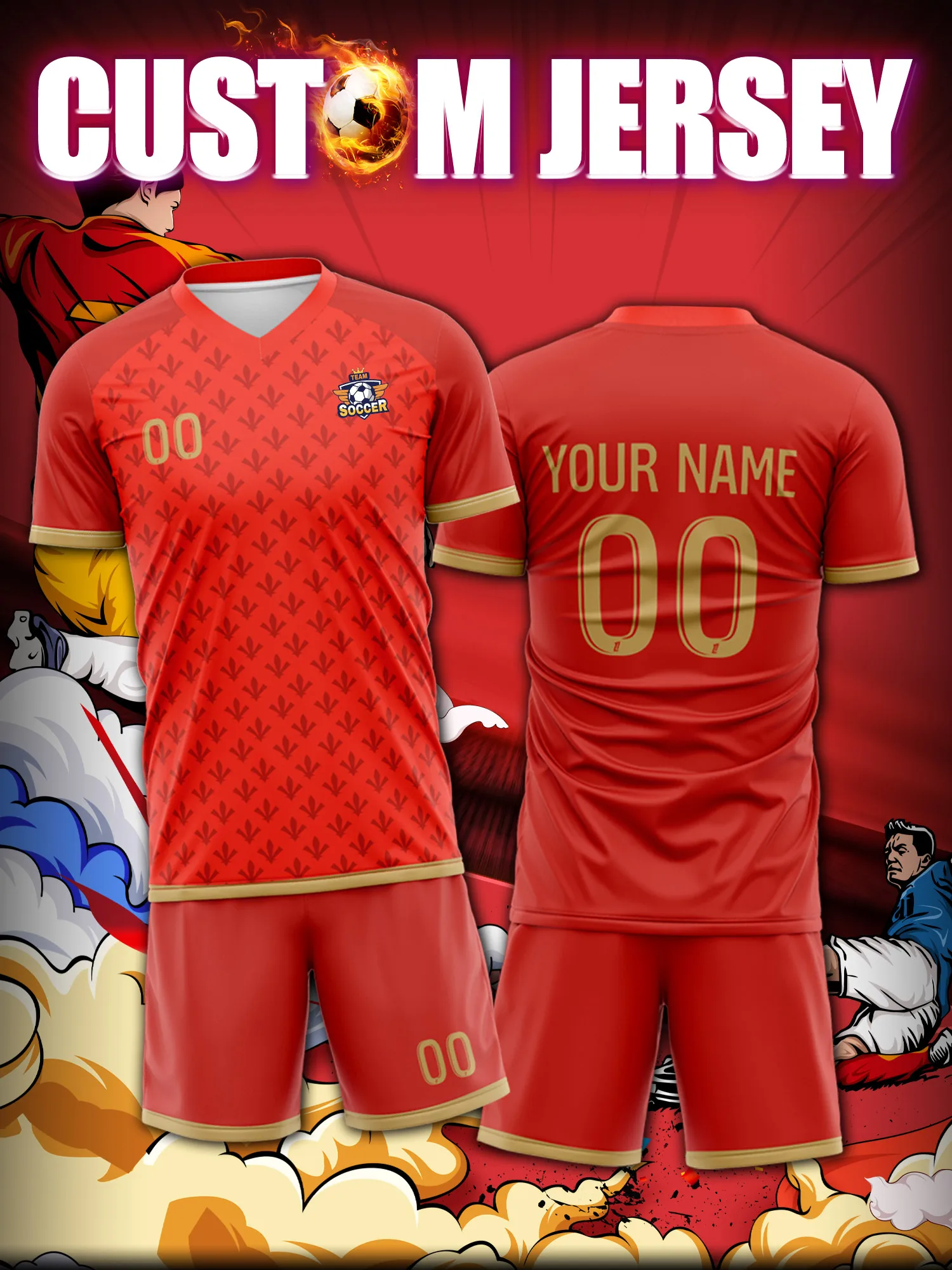 2026 Men's and Women's Customized Name and Number Sports V-Neck Jerseys, Quick-Drying, Fashionable, Sublimation Technology