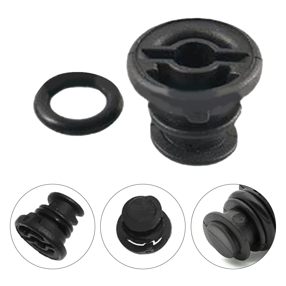 Automotive Screw Automobile Drain Nut ABS Material Anti-corrosion Black Color Non-deformation Automotive Maintenance