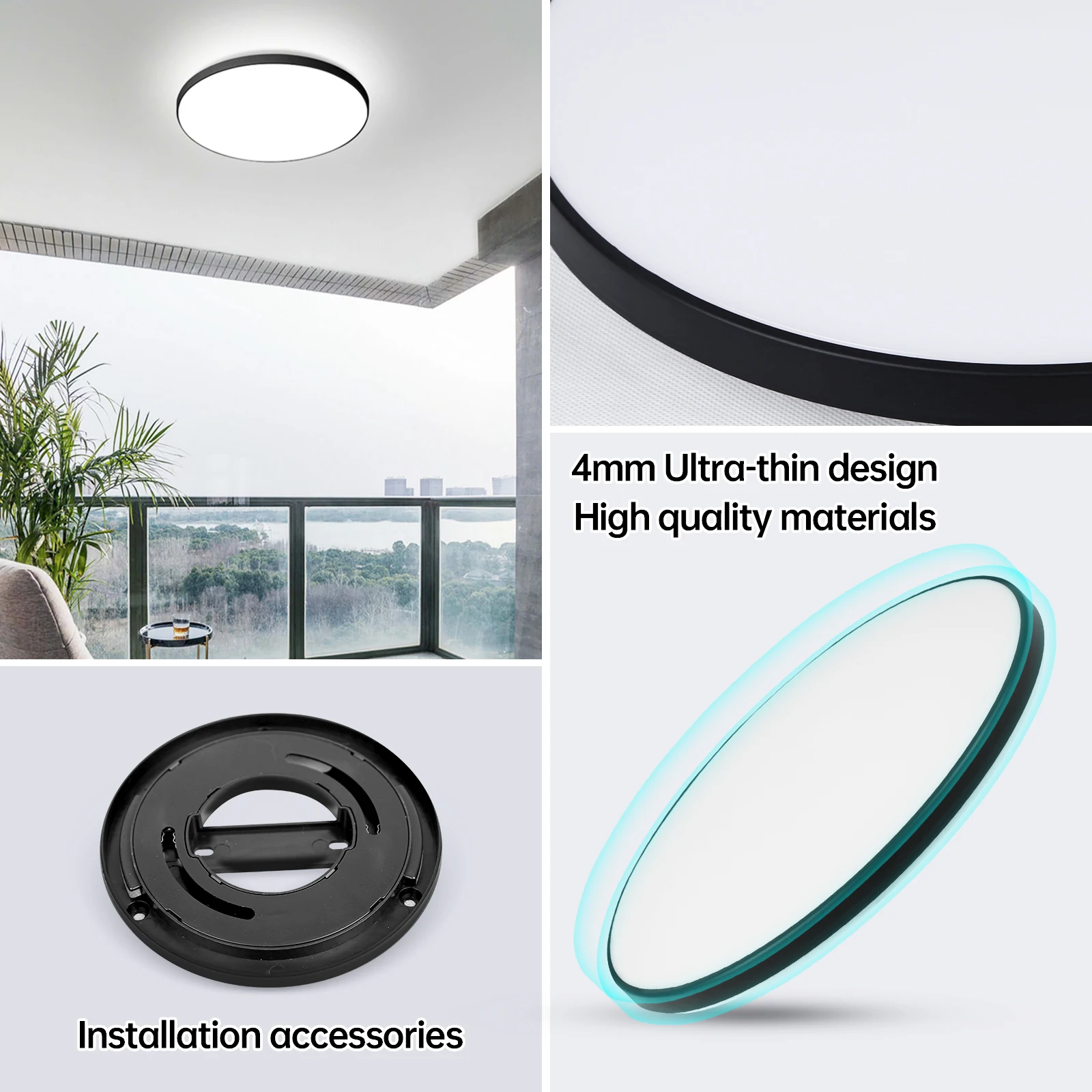 3 ألوان في 1 مصابيح السقف عكس الضوء LED لوحة تركيبات 30 واط 40 واط 50 واط بريق ضوء السقف الحديث لغرفة النوم المطبخ غرفة المعيشة #3