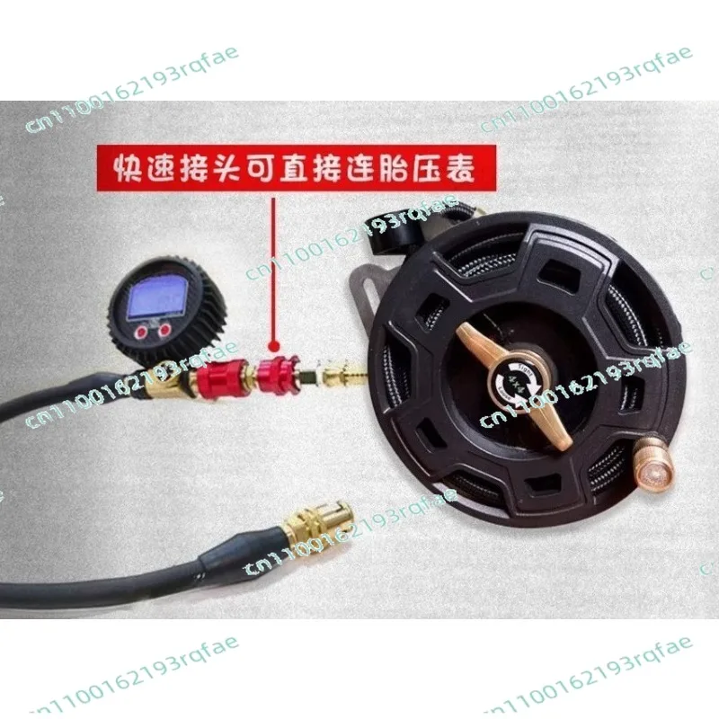 off-road air pump inflation pipe storage reel  Air pump reel storage artifact off-road vehicle modified