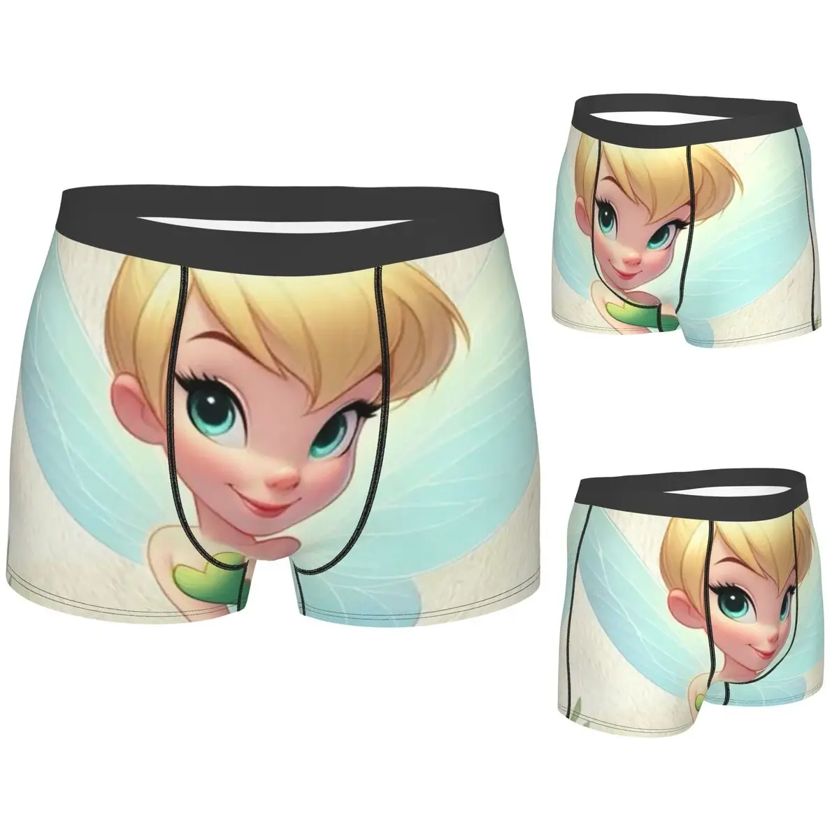 

Трусы-боксеры, шорты Tinker Bell Wings с бантом, трусики «Питер Пэн», мужское мягкое нижнее белье для мужчин, подарок бойфренду