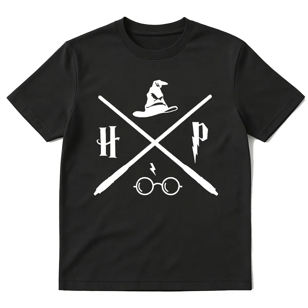 Wizard Potter Glasses Move Symbol Lustiges Grafik-T-Shirt für Männer und Frauen, Kleidung, modisch, hochwertiges Kurzarm-T-Shirt aus 100 % Baumwolle – Detail 2