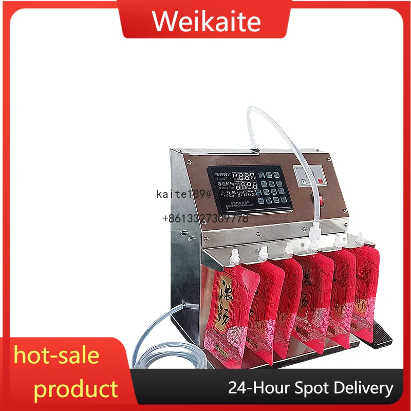 Máquina de llenado de leche líquida, bolsa semiautomática, jugo de té, sopa de ciruela, leche de mango