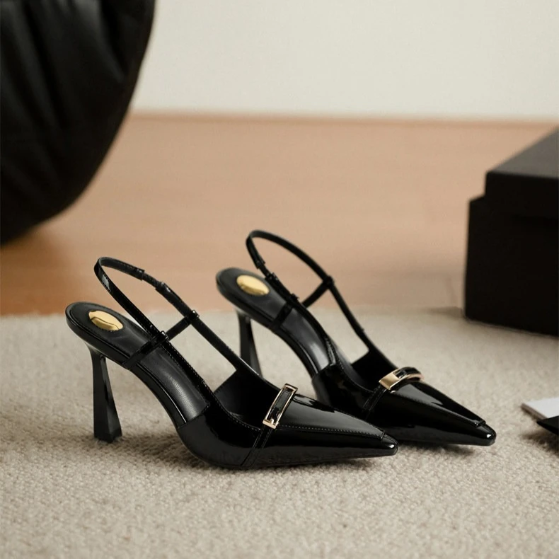 

Новые женские туфли весна 2026: модные женские туфли-лодочки с острым носком на высоком каблуке, неглубокие женские босоножки с ремешком на пятке 6369