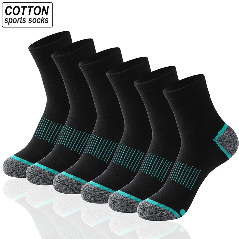 5Pairs/lot New Male Sport Socks Cotton Black White Sports Men's Socks Basketball Running Socks High Quality Comfortable