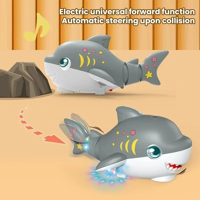 ไฟฟ้าเป่า Ball Shark รุ่นรถหุ่นยนต์ Swing Tail สัตว์เลี้ยงอิเล็กทรอนิกส์ Interactive Entertainment ของเล่นสําหรับเด็กทารกของขวัญเด็ก
