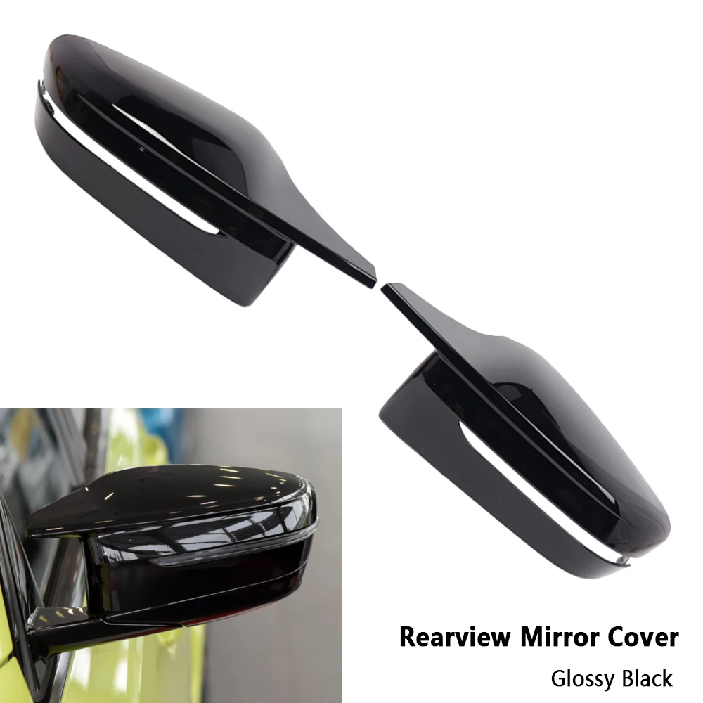 

Black Car Rearview Side Mirror Cover Caps Replacement For BMW 3 5 7 8 Series G20 G21 G28 320d 330e 330i G30 G38 G11 G12 G15 G16