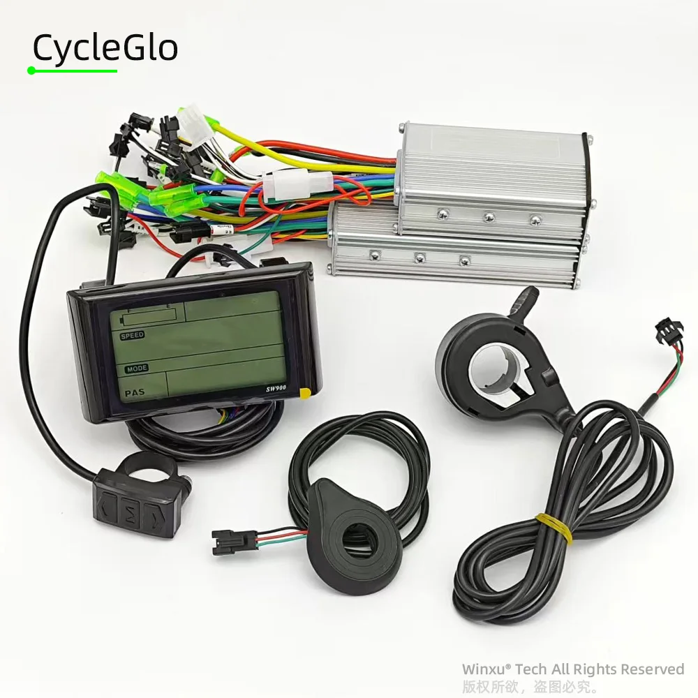 AliExpress 24V 36V 48V 250W 350W 500W E-bike Brushless Motor Drive Controller SW900 LCD Display Kit for Electric Bicycle Scooter