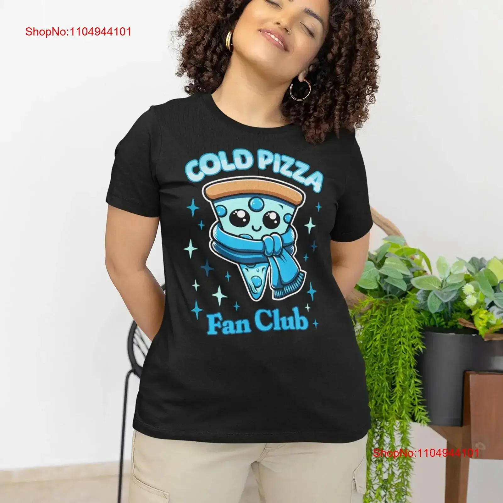 

Cold Pizza Lovers T shirt Unique Foodie Casual Fun Apparel for Love Breakfast Cute Kawaii Cartoon vintage Washed Versatile