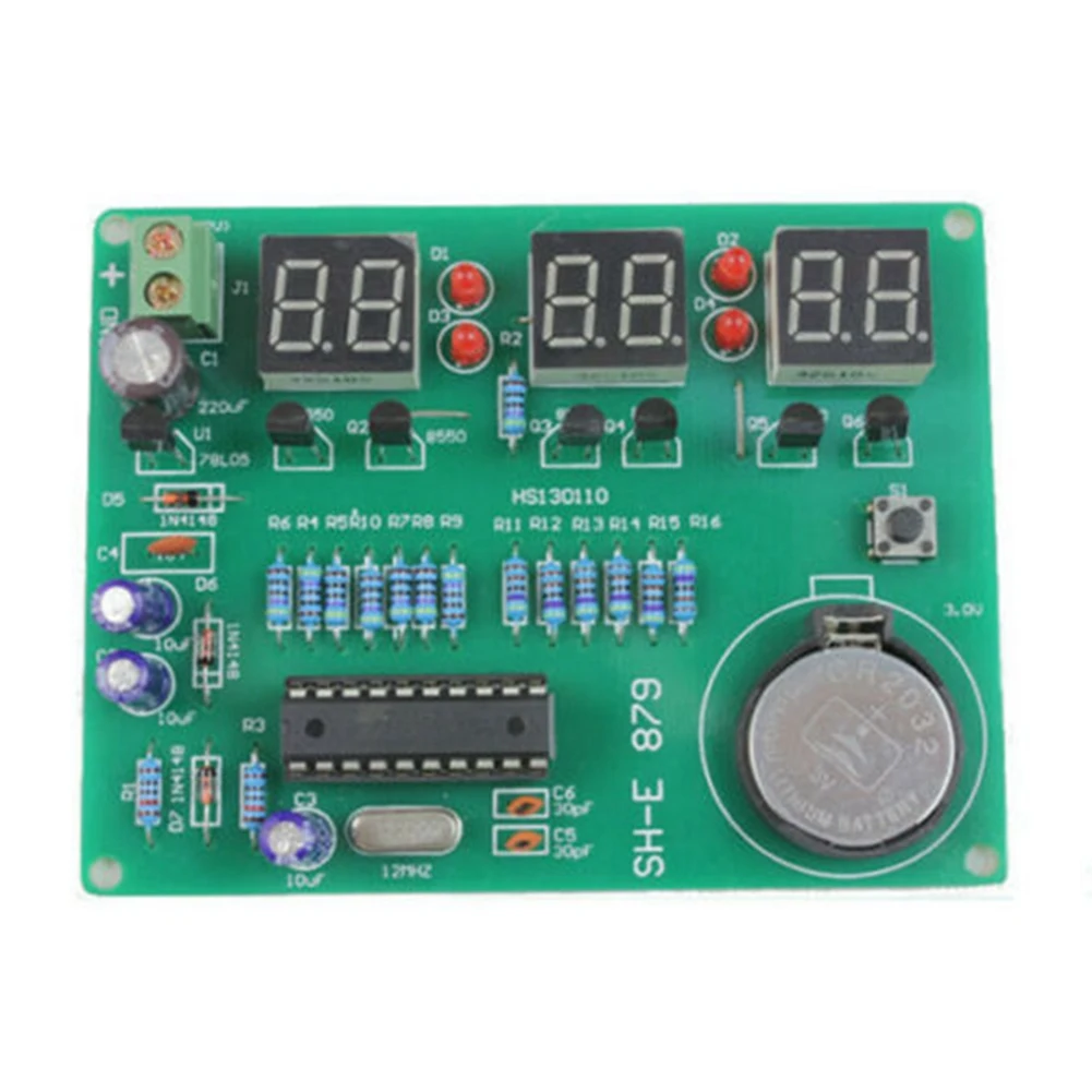 AT02-2 Set AT89C2051 6 Digital LED Display Electronic Clock DIY Kit Receiver For Arduino Flux