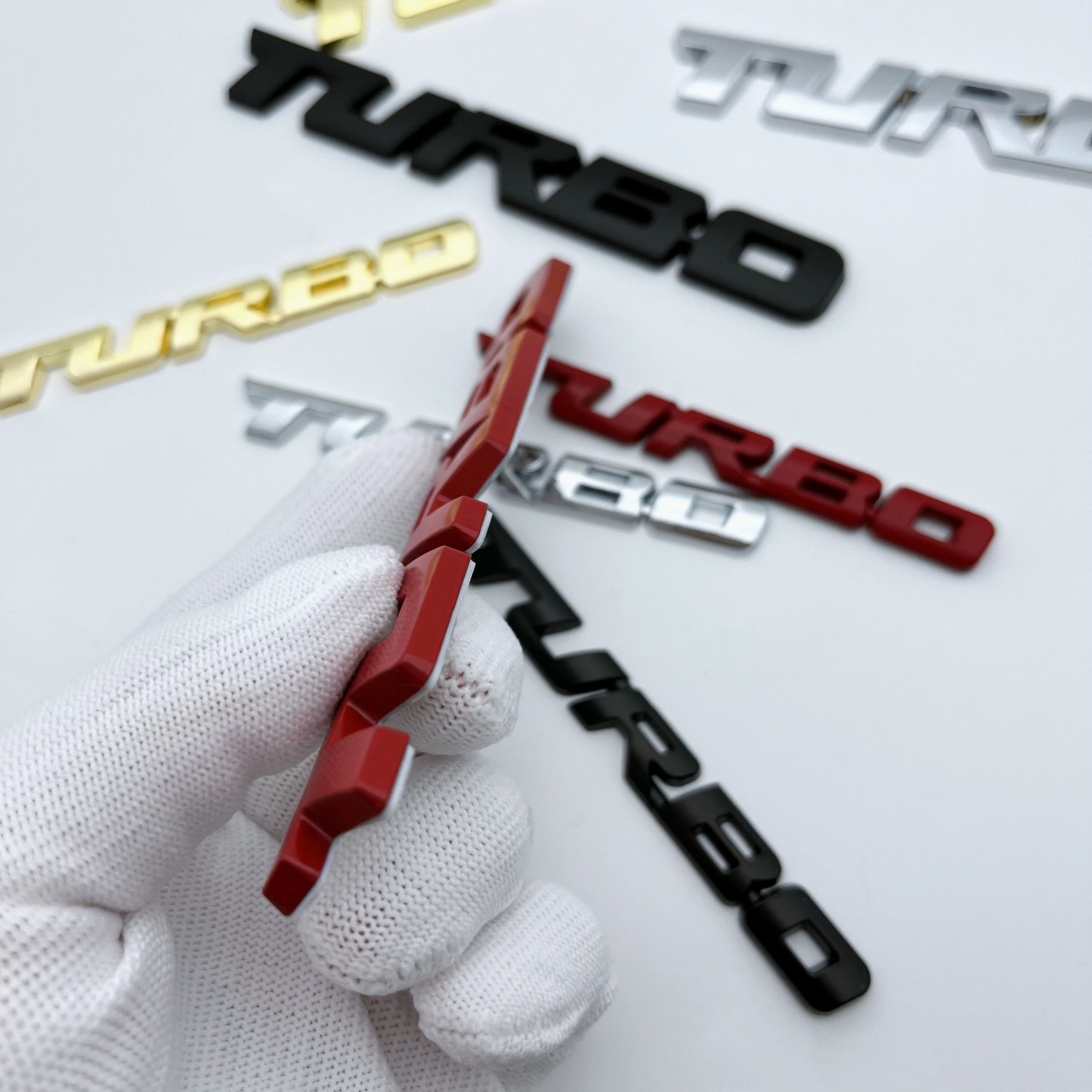 

1pcs High-Quality 3D Metal Letter TURBO Logo Emblem Badge Sticker Decor Car Body And Rear Trunk Car Styling Accessories Stickers
