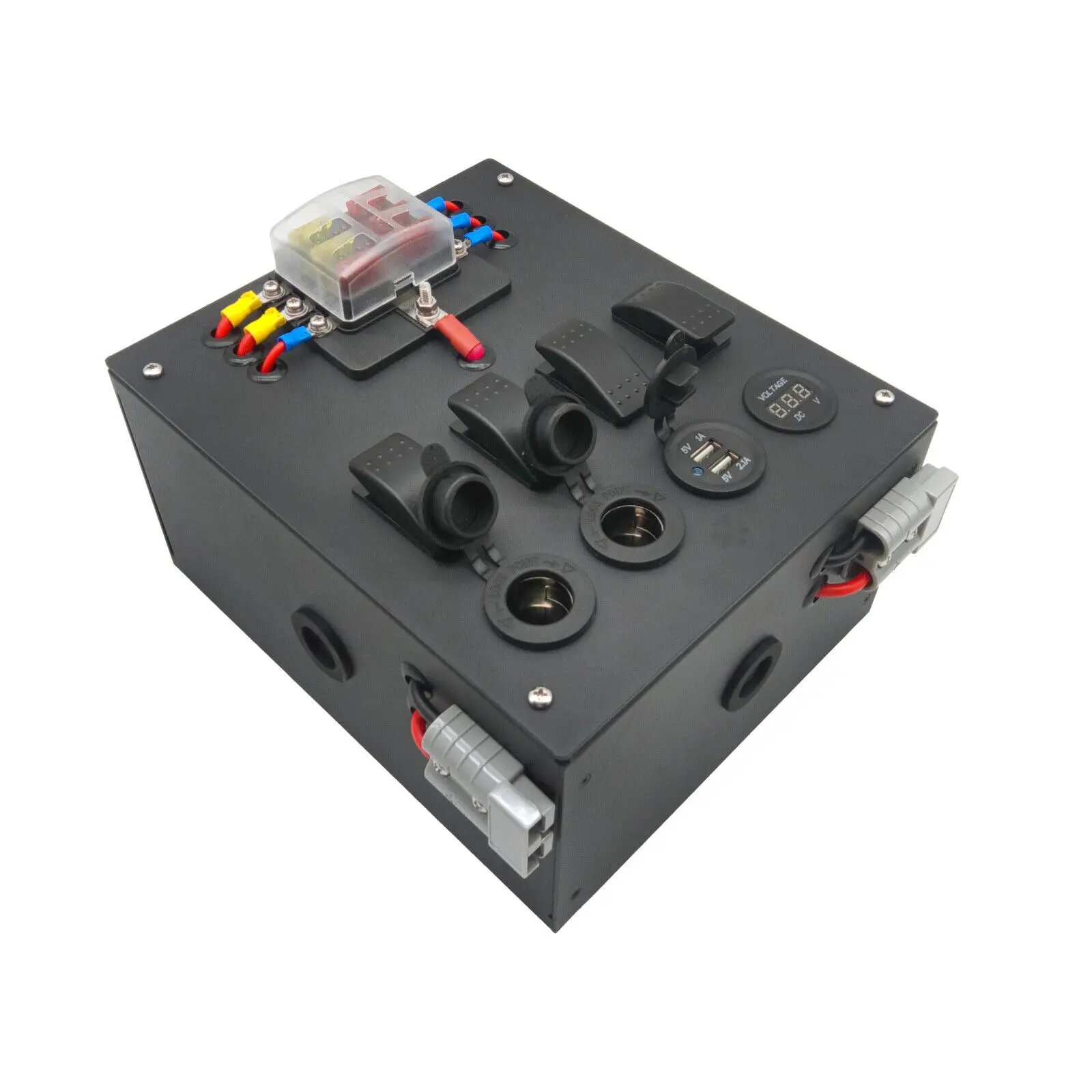 4WD Caravan 12V DC Power Distribution Compact Control Box Ceiling Control Panel with Plug and USB Power Socket
