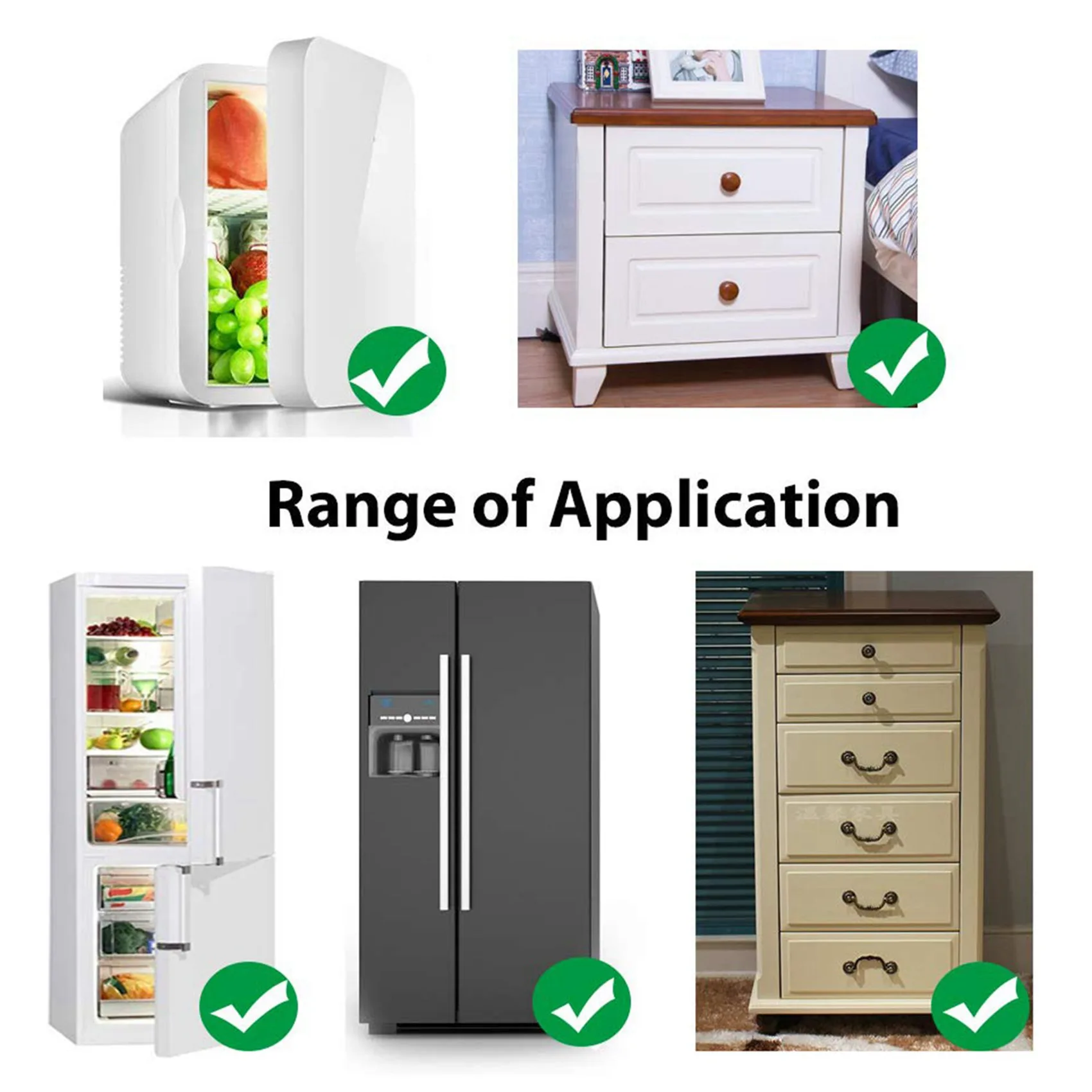 ABSE-Fridge Lock,Refrigerator Locks,Freezer Lock With Key For Child Safety,Locks To Lock Fridge And Cabinets-2Pack