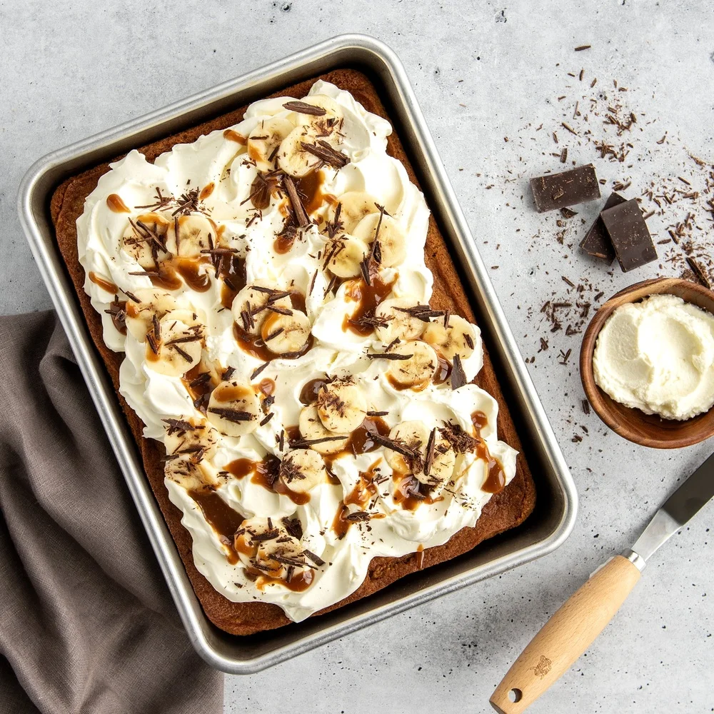 الألومنيوم الطبيعي 9x13 مستطيلة كعكة عموم غير عصا الخبز خزفي الكعك لفات البيض خبز دائم الاعوجاج مقاومة المهنية