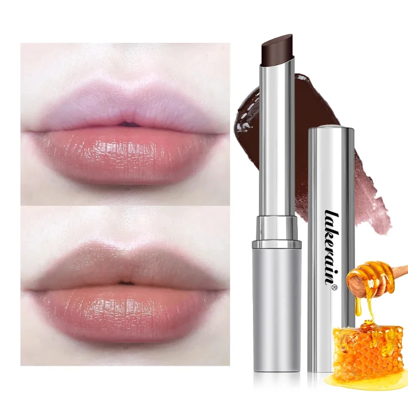 Lápiz labial de miel negro, maquillaje Natural hidratante de larga duración, brillo de labios, cosméticos, bálsamo labial exfoliante sin secado