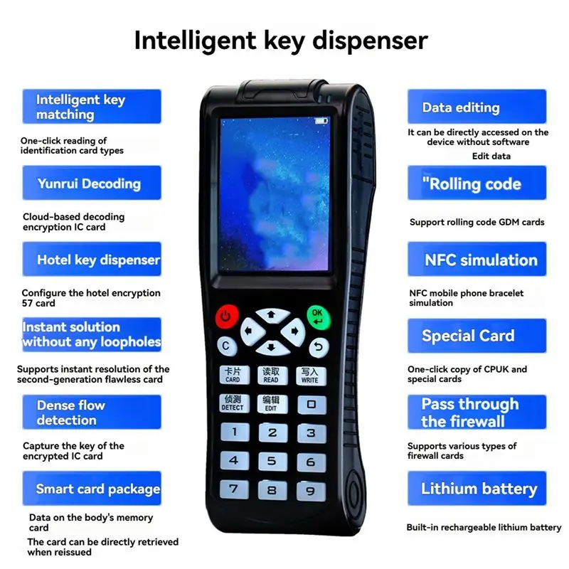 【Shop Now】X10 Smart Card Reader FC Clone Copier RFID Token Writer IC ID Key Crack Programmer Wifi 13.56Mhz Tag Duplicator