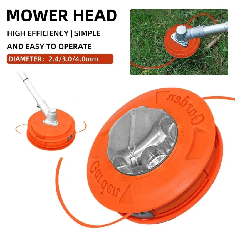 M10 Aluminum Nylon Brush Mower Bump Spool Grass Trimmer 2 Lines Cutter Head Thread Line String Saw Grass Brush Mower