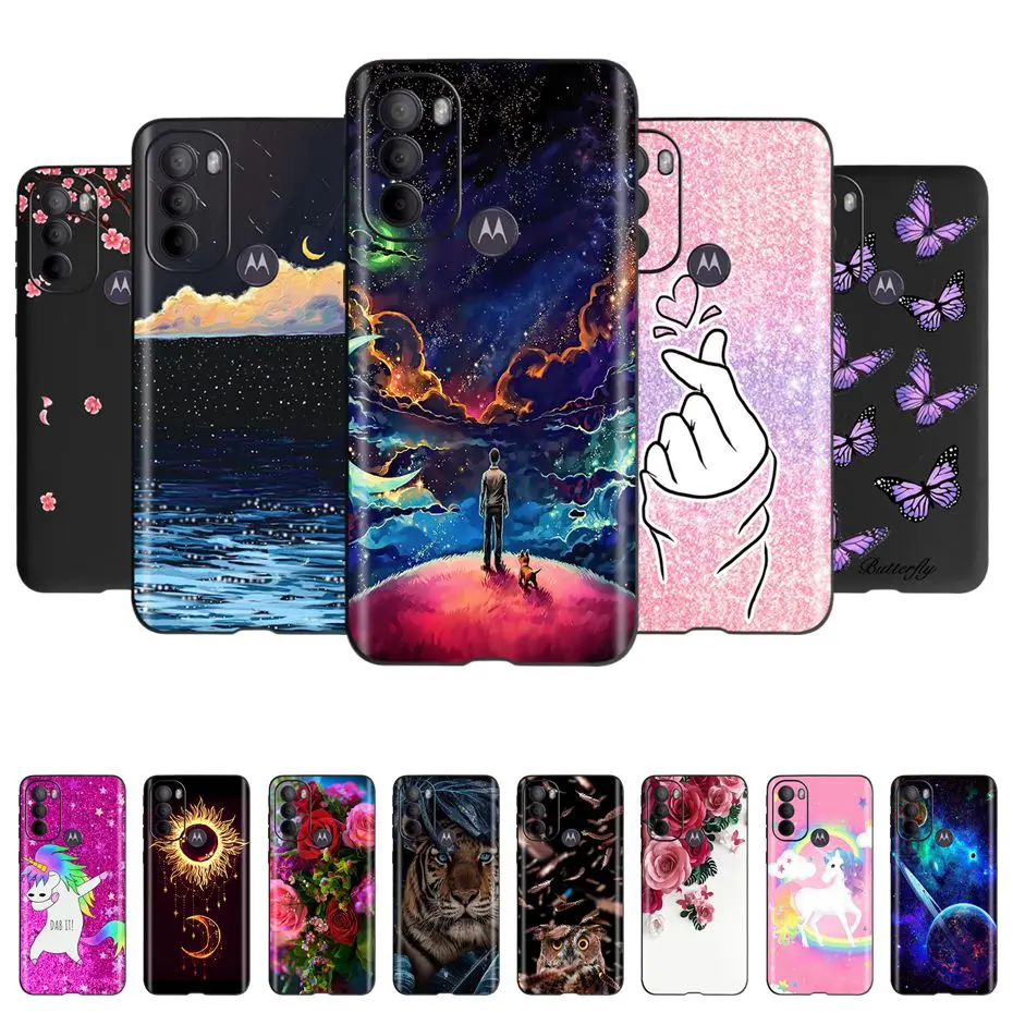 For Motorola Moto G31 Phone Case Fashion Printing Soft TPU Cover For MOTO G31 2022 Motog31 G 31 4G Black Silicone Cases