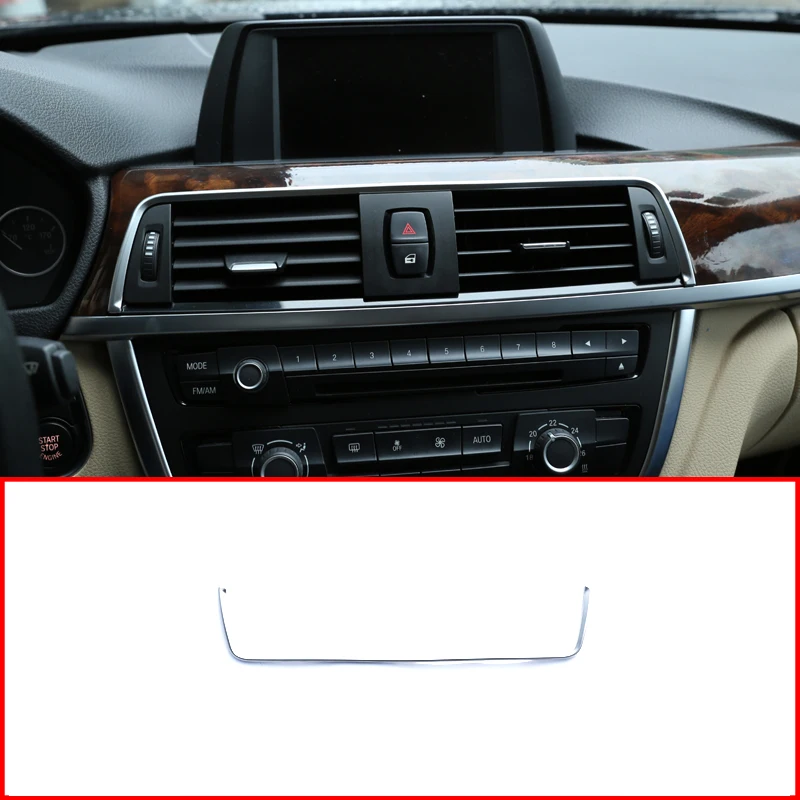Car Accessories Air Condition Vent Outlet Frame Trim Matte Chrome Vent Outlet Protection Stickers For BMW 3/4 Series 2013-2017