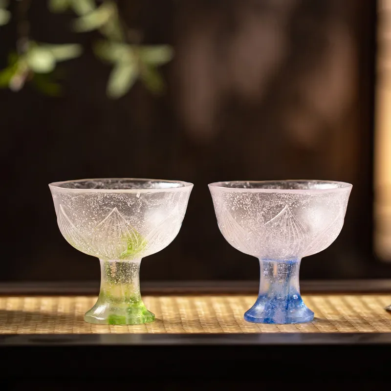 Manufacturer Peach Cuilian Pattern High Foot Cup Ancient Glazed Kung Fu Teacup Handmade High-end Master Cup Household Tea Cup