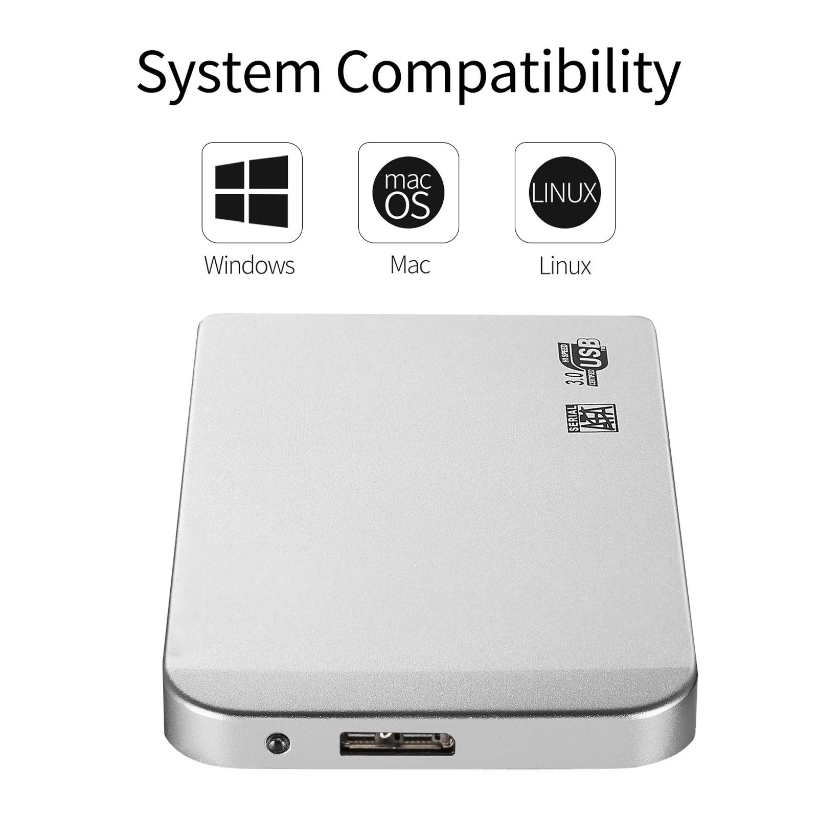 

4TB External USB Hard Drive Portable Memory Storage Disk Mobile Storage And Backup Hard Disk Memory Expansion Device USB 3.0