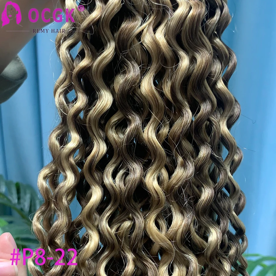 OCGK Water Wave Nano Ring Hair Extensions Echt haar Micro Bead Hair Extensions 100% echt menselijk haar Natuurlijk zwart - afbeelding 1