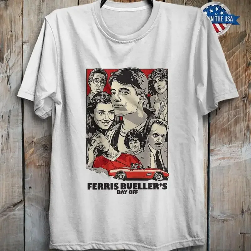 Ferris Bueller's Day Off American T Shirtn Comedy Film Camisa Bueller