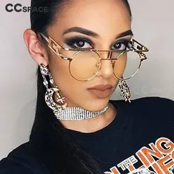 Retro Steampunk Round Glasses Frames Metal Men Women Fashion Computer Glasses 46834