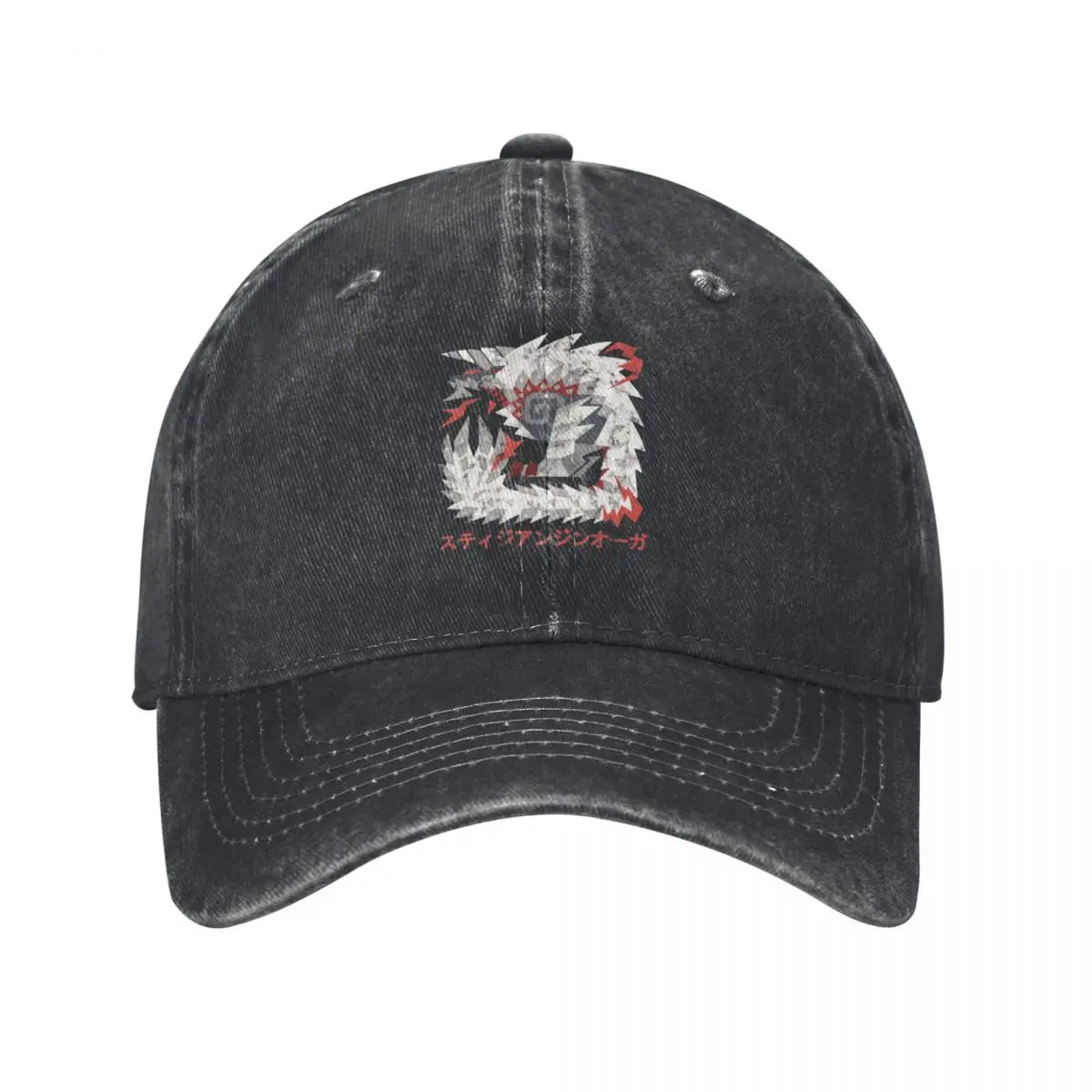 

Monster Hunter World Iceborne Stygian Zinogre Kanji Baseball Cap Rave derby hat Hat Beach black Caps Male Women's