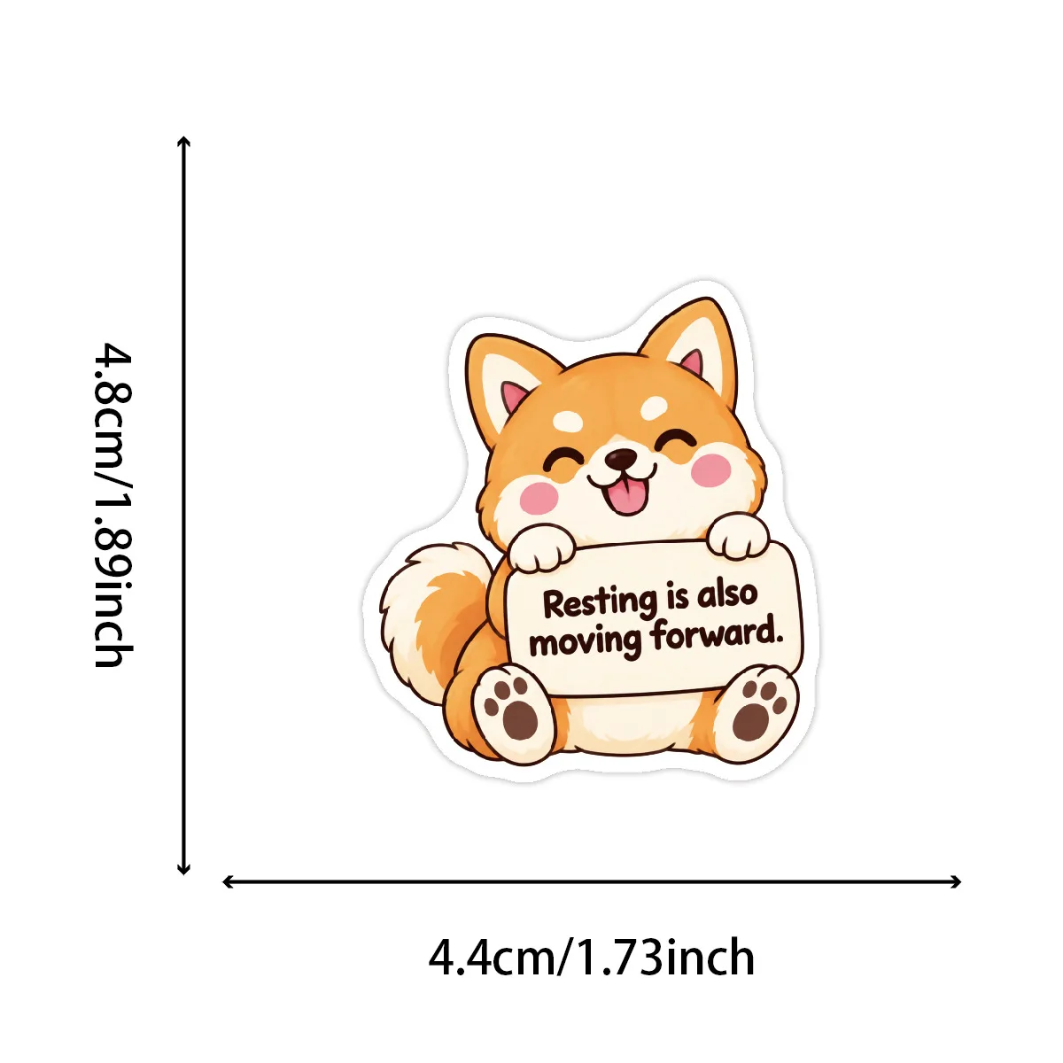 60pcs Cartoon Motivational Stickers Cute Inspirational Words Creative Trendy for Laptop Journal Pencil Case Suitcase