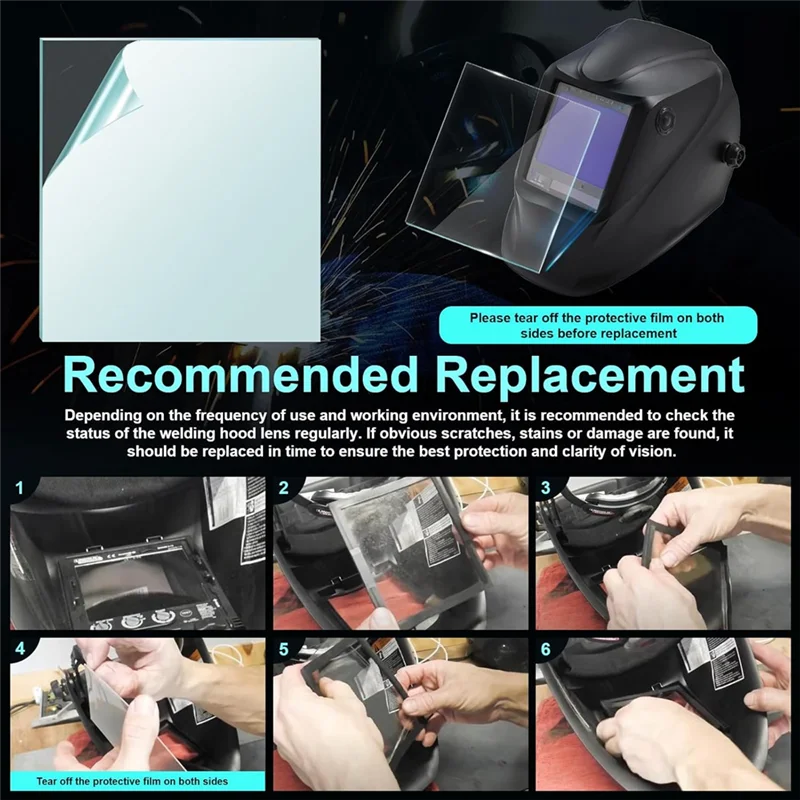 

WCS-20Pcs 3350 Welding Helmet Lens For Lincoln Electric Viking Welding Hood Cover Clear Lenses - About 103X97mm