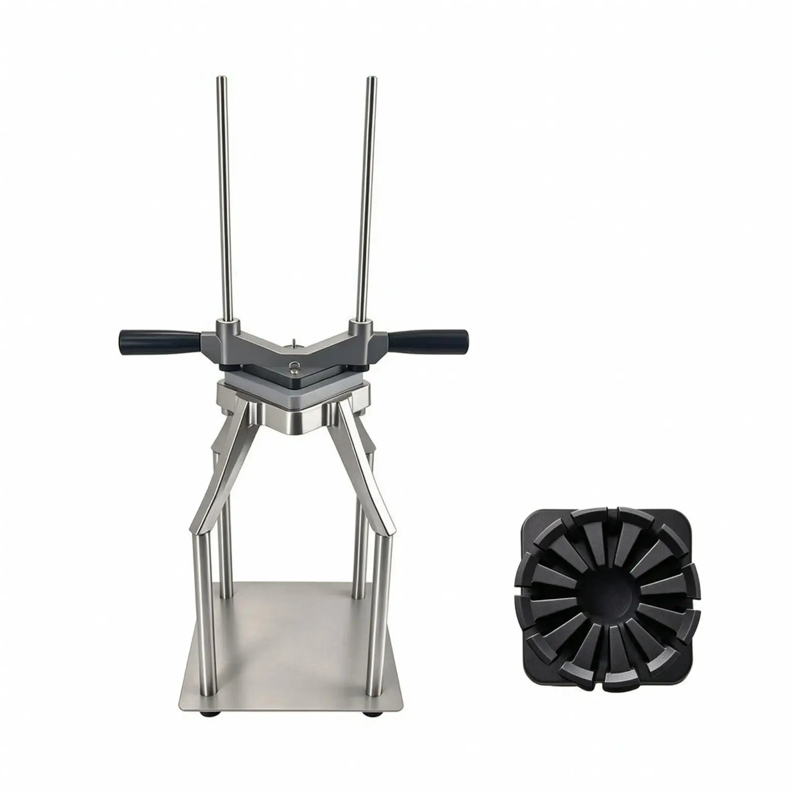 French Fry Cutter Heavy-Duty Manual Fry Cutter Vegetable Cutter with Removable Head Freestanding Kitchen Tool Easy to Clean