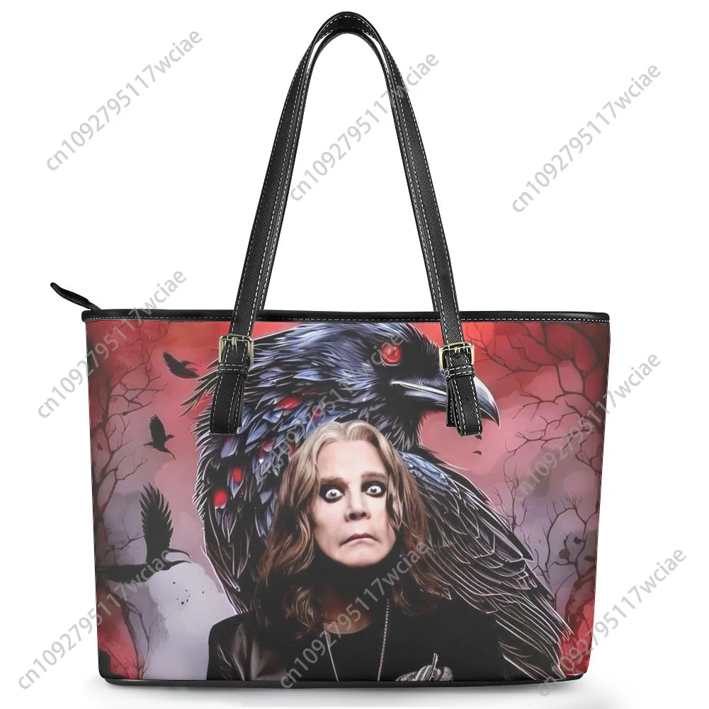 

Ozzy Osbourne Rock Band Custom Handbag Womens Mens Personalized Tote Bag Shoulder Bag Business Leather Purse Travel Bag Gift