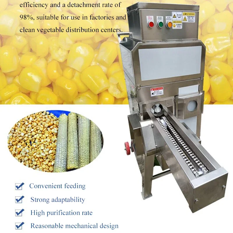Industrial Automatic Sweet Corn Thresher High Efficiency Fresh Maize Sheller Peeler Corn Kernel Removing Machine