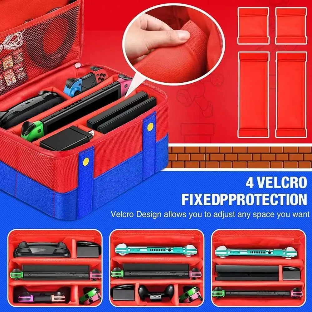 Большой защитный чехол для переноски контроллера Nintendo Switch OLED Console Pro, дорожная сумка для хранения, чехол для аксессуаров Switch