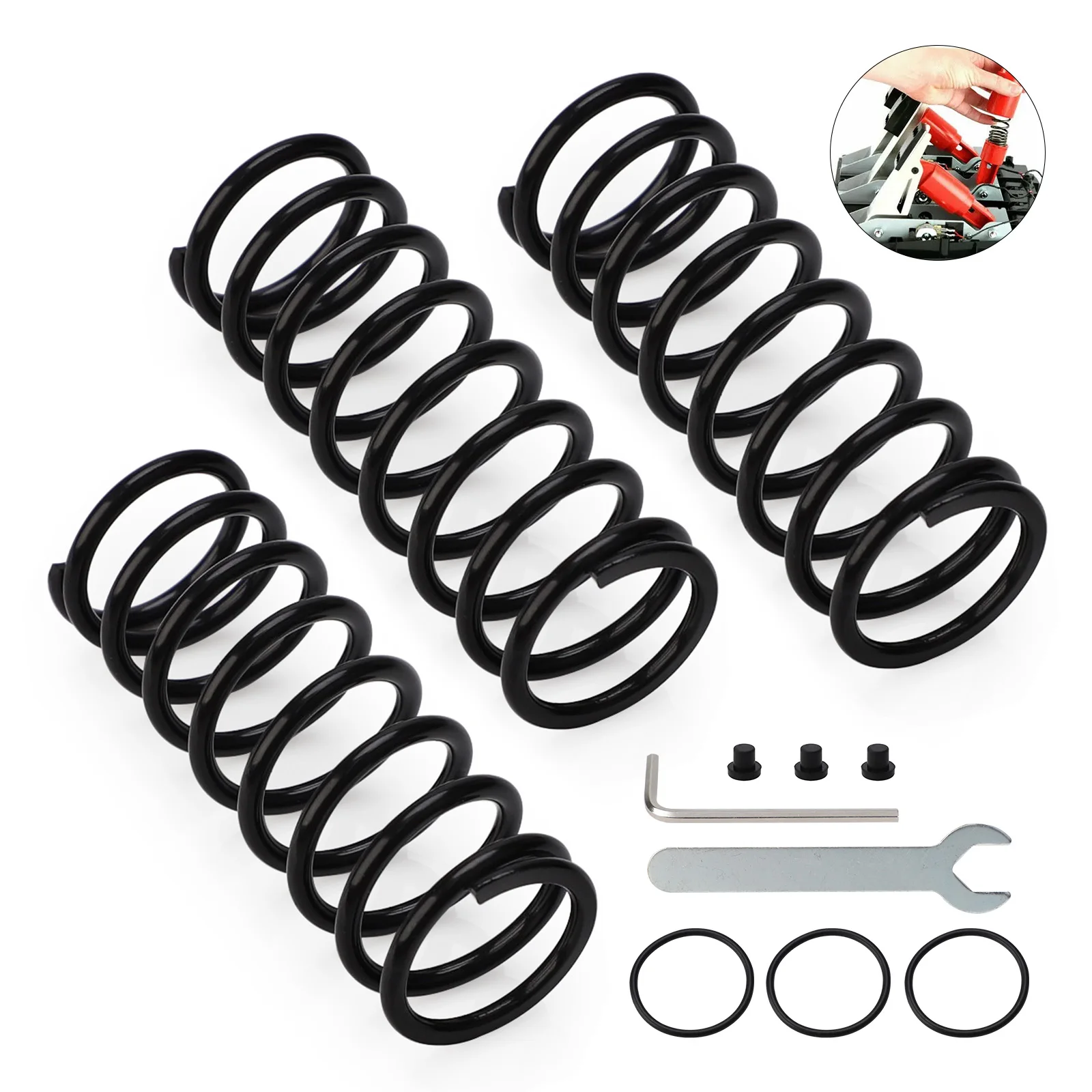 Kit de Resortes para Pedal de Acelerador y Embrague para Logitech G25 G27 G29 G920, Color Negro, con Herramienta, 3 Piezas/Juego, Kit Completo de Resortes para Pedal de Freno