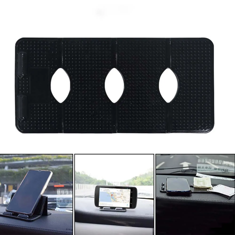 

Foldable Car Dashboard Phone Holder - Non Slip Silicone Dashboard Desktop Sticky Mount for GPS Navigation Car Interior Holder