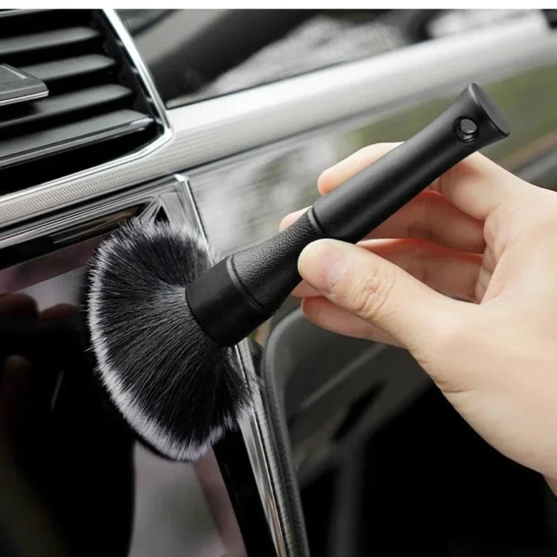 Car Detailing Brush Set Soft Fiber Interior Cleaning Kit Electrostatic Dust Removal Tools Car Wash Accessories Detailing Brushes view 4