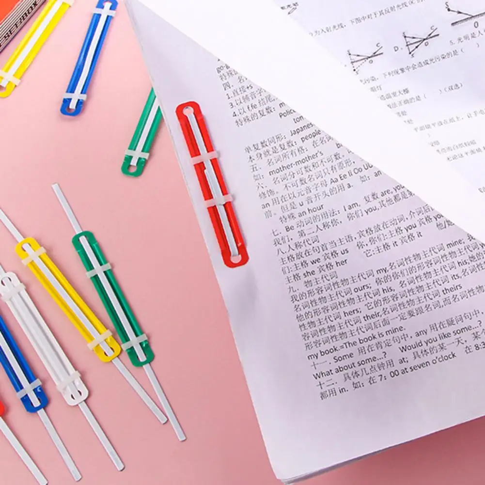 50Pcs 175mm Binding Buckle 2-hole Binder Clips Paper Fasteners Quick Secure Binding Binding Clamps Plastic Loose-leaf Documents