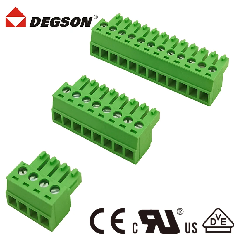 DEGSON 15EDGK-3.81-03P-14-00ZH SCREW TYPE PCB TERMINAL BLOCK KF2EDGK 2P~12P MC1,5/ 2-ST-3,81 PHOENIX CONTACT PLUGGABLE CONNECTOR