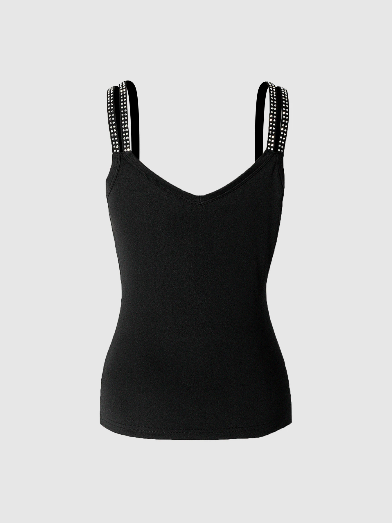 Nueva moda mujer Casual Rhinestone negro Sexy versátil diario camiseta camisetas sin mangas ropa de mujer de moda camisola de verano top