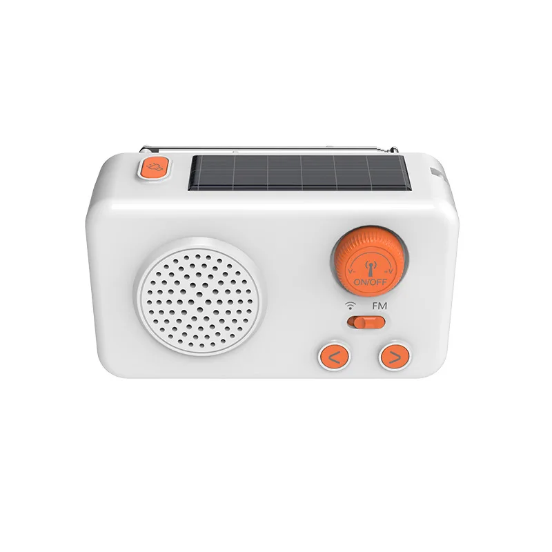 New solar radio outdoor emergency all-in-one high-endurance power bank hand-cranked power generation audio flashlight