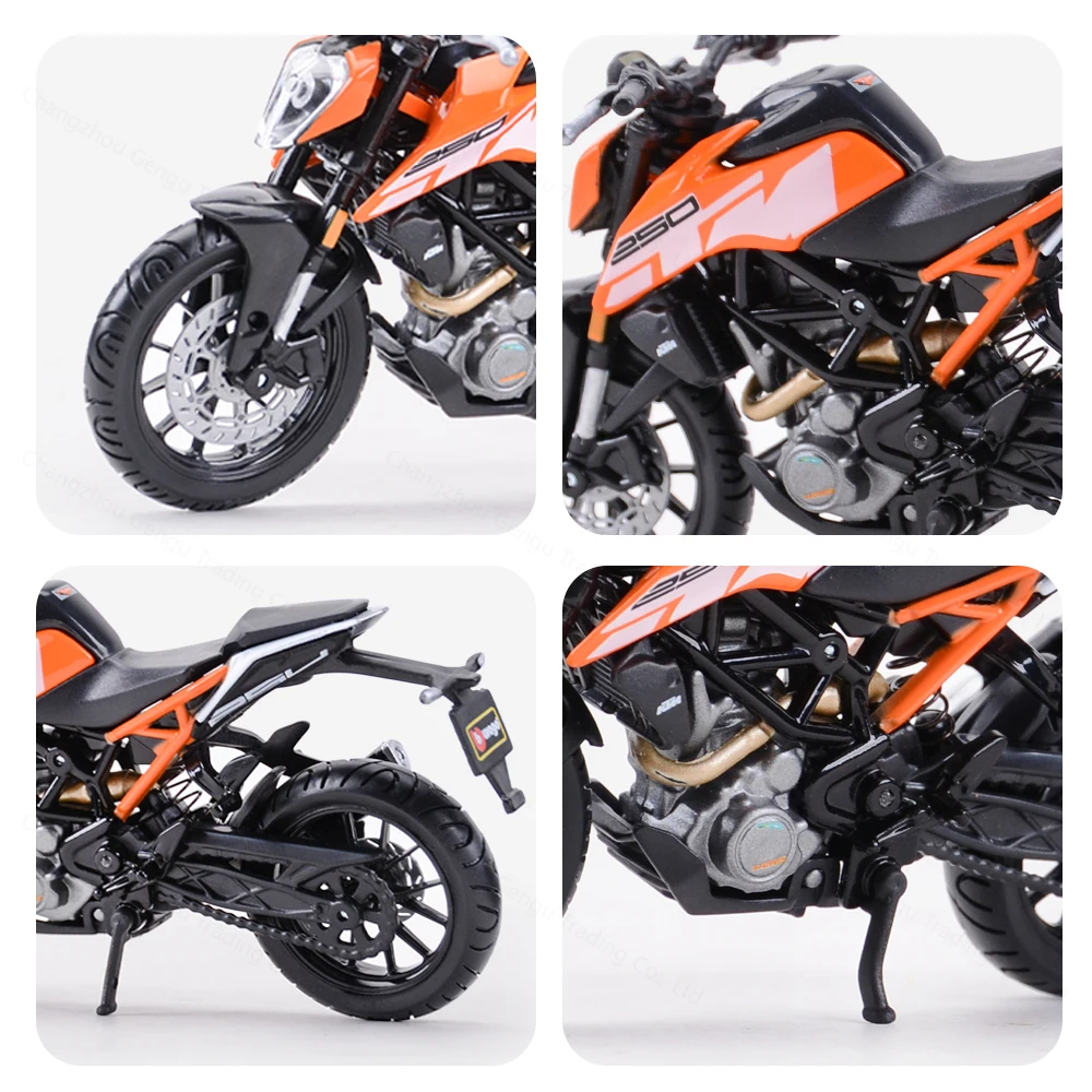 Bburago 1:18 KTM 250 Duke Die Cast Veículos Colecionáveis Modelo de Motocicleta Brinquedos