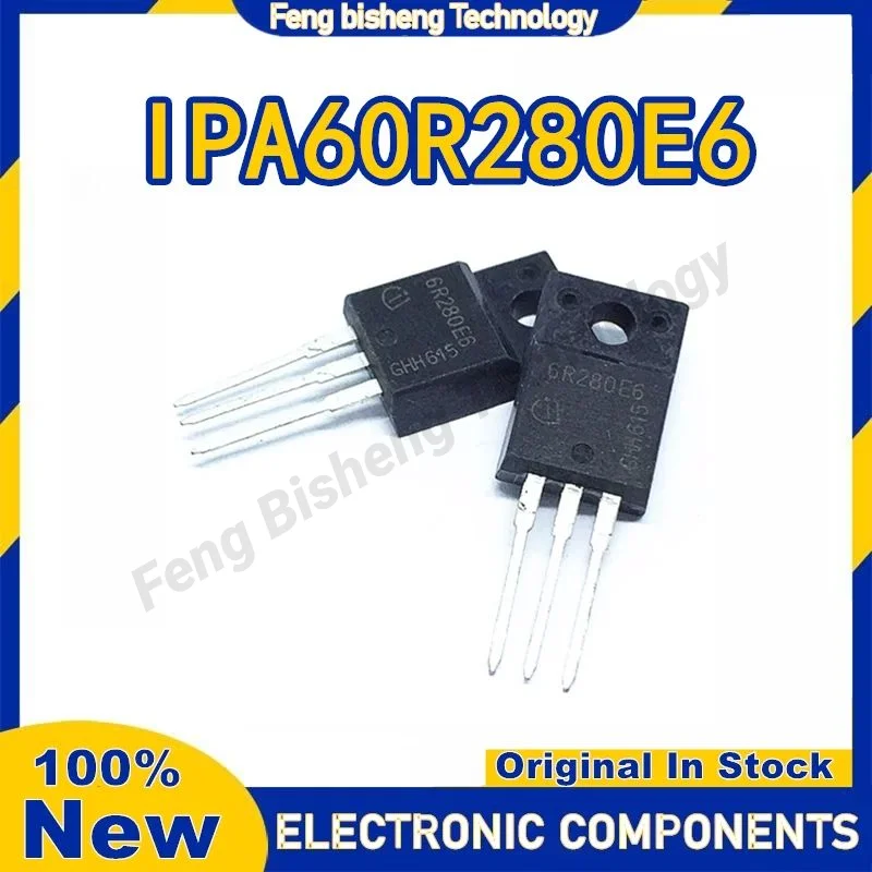 

5PCS 6R280E6 IPA60R280E6 N-CH 600V 13.8A TO220-FP IC Chip New&Original