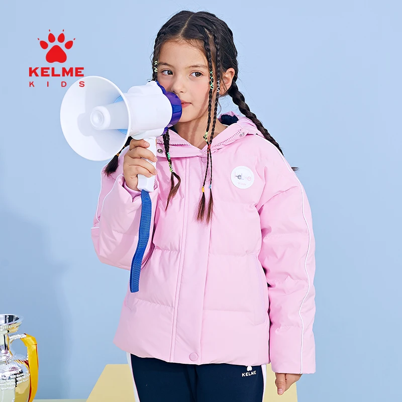 

KELME KIDS Children Light Down Jacket Thickened Winter Coat New Duck Down Warm Hooded Windproof Outdoor Sports Jacket 5141YR4055