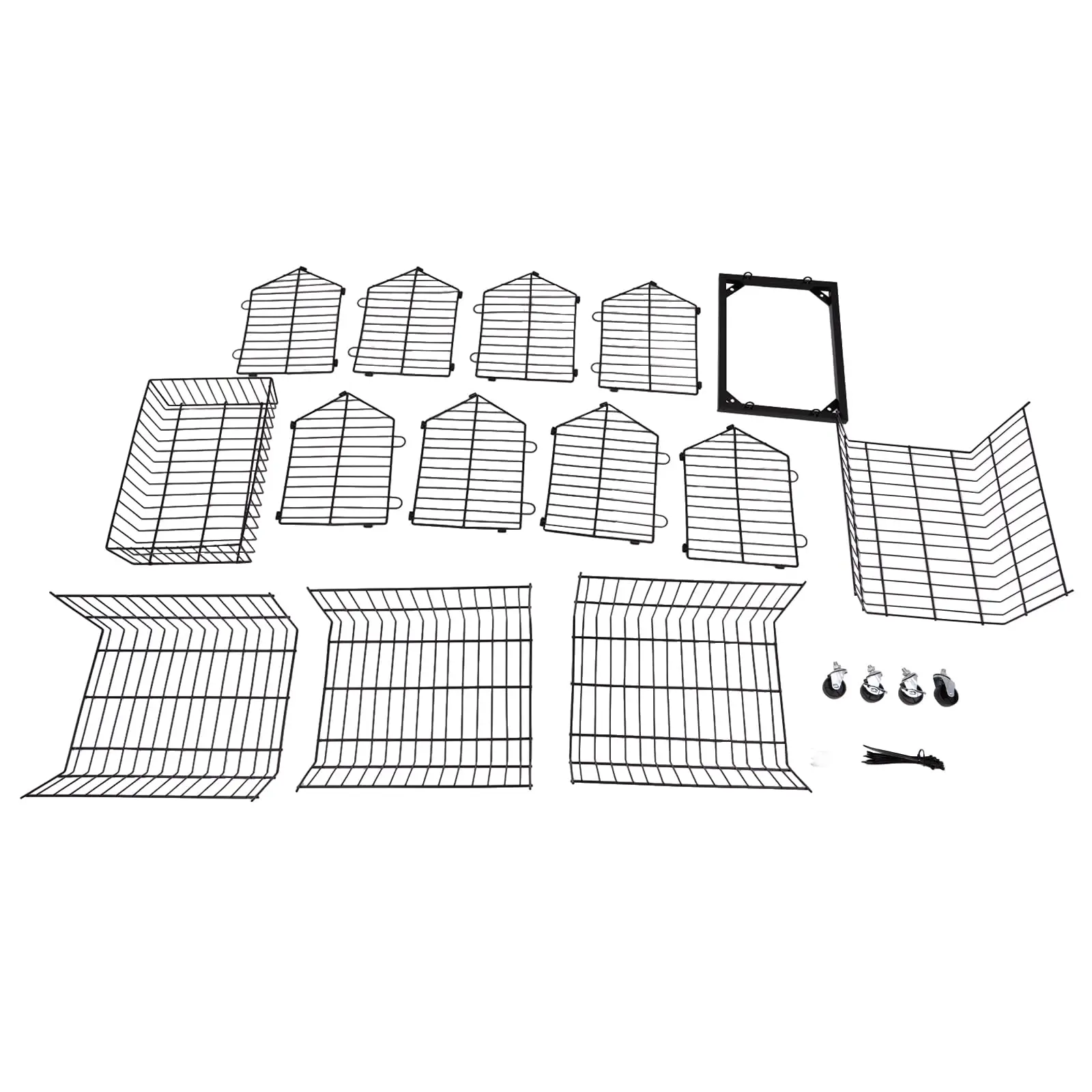 Espositore per vendita al dettaglio a 5 livelli, scaffale organizer per cestini in filo metallico con ruote, carrello portaoggetti per frutta e verdura per supermercato, Co